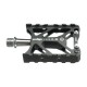Pedales de plataforma en aluminio negro Wellgo M142